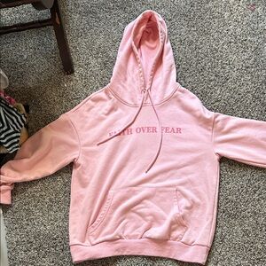 Pink Faith Over Fear Hoodie